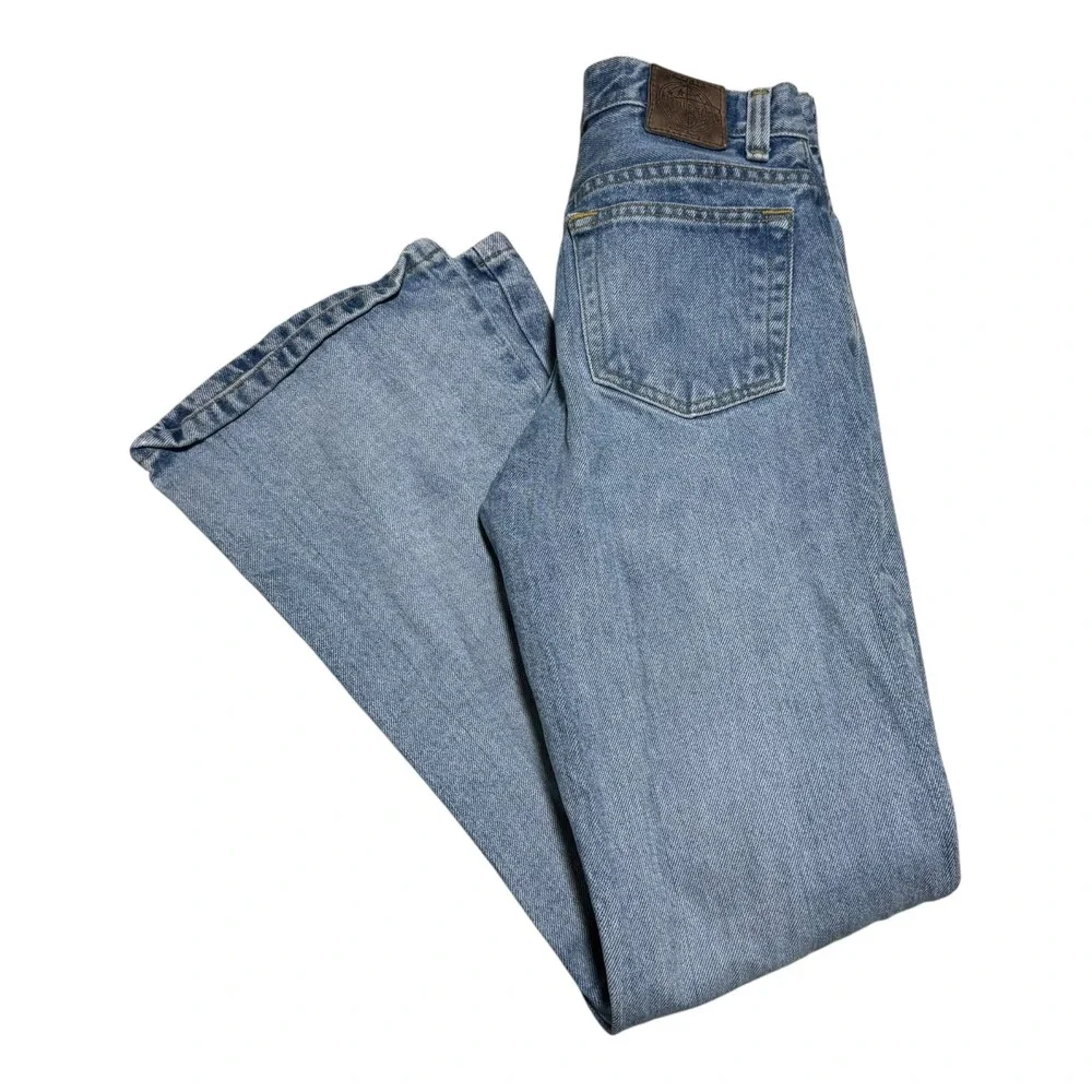 Vintage 2000s Gap Flared Cotton Blue Light Wash Jeans Youth 14 Slim (23.5x28.75)